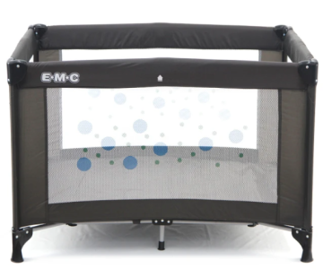 輕巧型安全嬰兒床-深咖啡(具遊戲功能)的照片